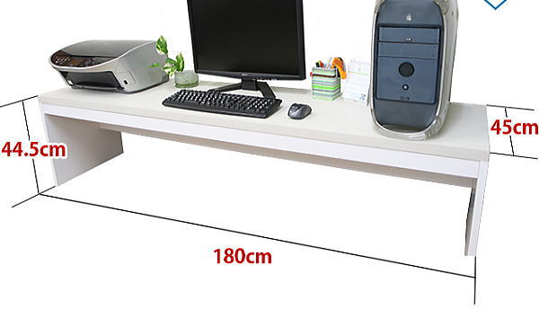 シンプル 薄型 パソコンデスク ロータイプ 幅180cm 奥行45cm 高さ44.5cm