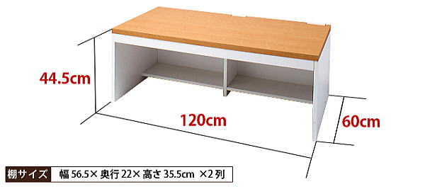 シンプル 薄型 パソコンデスク ロータイプ 幅120cm 奥行60cm 高さ44.5cm